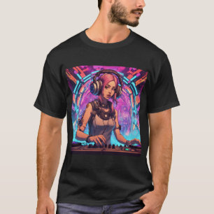 Bass Techno Trance Raves - Cyberpunk DJ Design T-Shirt