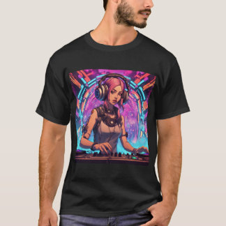 Bass Techno Trance Raves - Cyberpunk DJ Design T-Shirt
