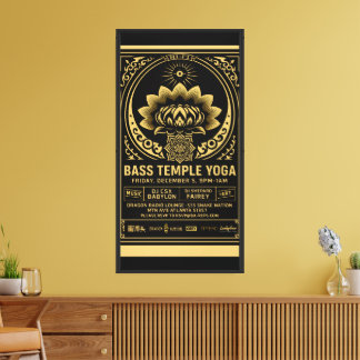 Bass Temple Yoga Event Poster Canvas Print