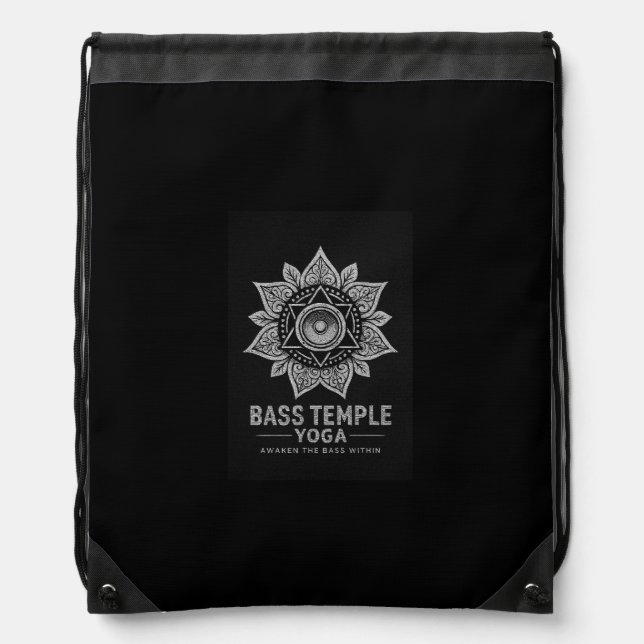 Bass Temple Yoga Ganesh Sound System Mat Drawstring Bag (Front)