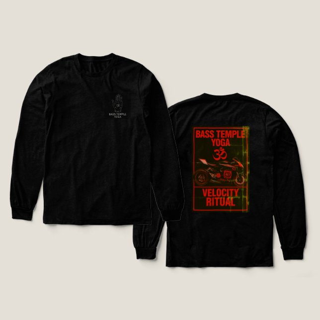 Bass Temple Yoga: Velocity Ritual – Redline Editio Tri-Blend Shirt (Design Front & Back)
