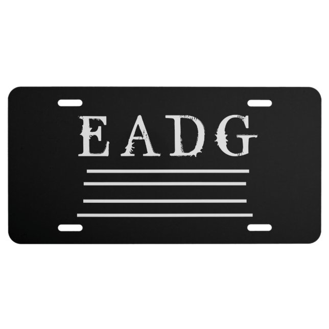 Bass Tuned License Plate (Front)