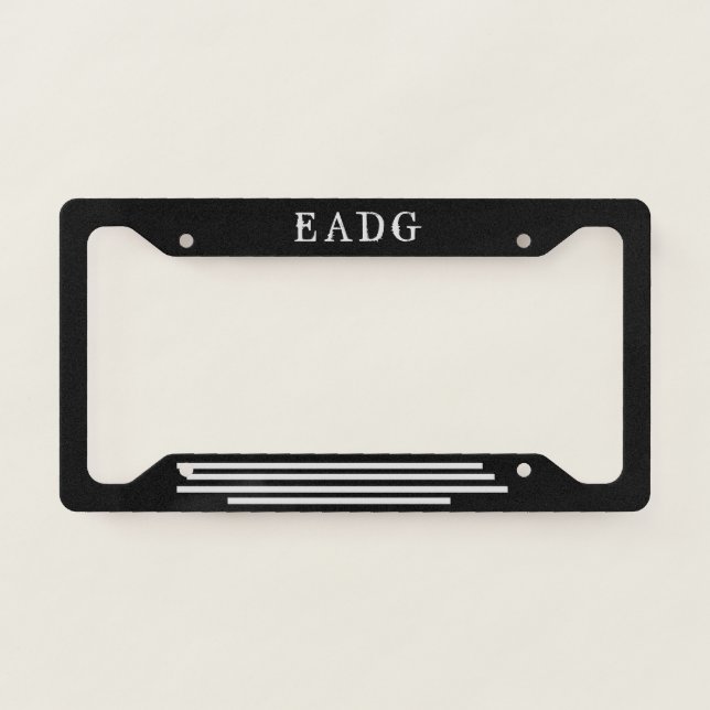 Bass Tuned License Plate Frame (Front)