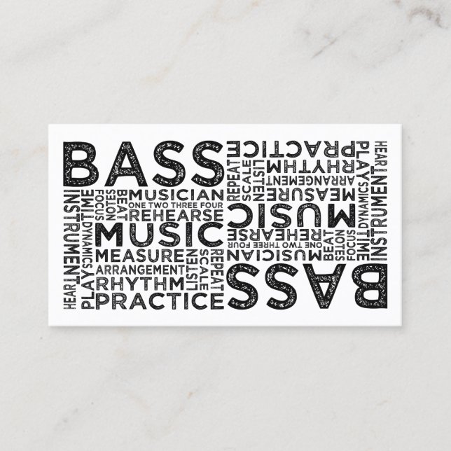 Bass Typography Business Card (Front)