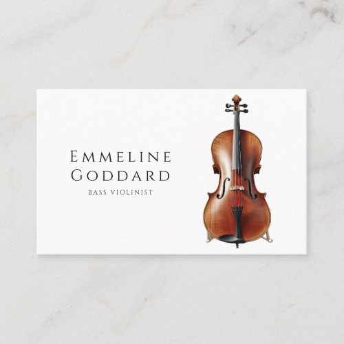 Bass Violin Music Teacher Musician Business Card