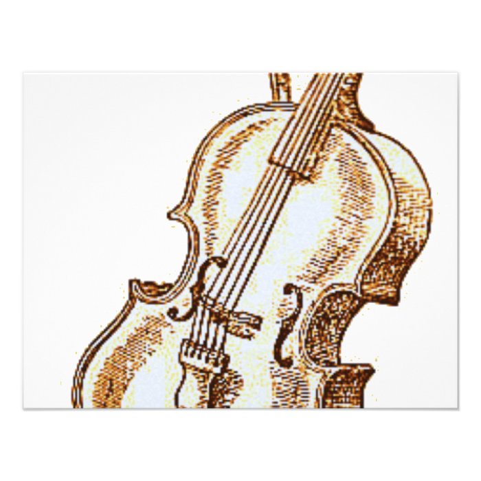 Bass Violin Personalized Invitation