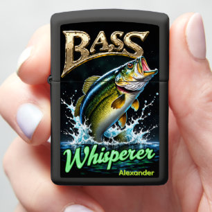 Bass Whisperer Personalized Fishing Lighter Access
