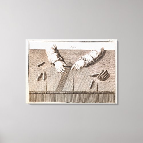 Basse_Lisse technique at the Gobelins tapestry Canvas Print