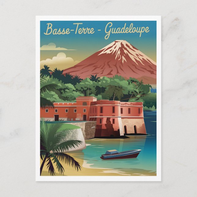 Basse-Terre Guadeloupe Vintage Postcard (Front)