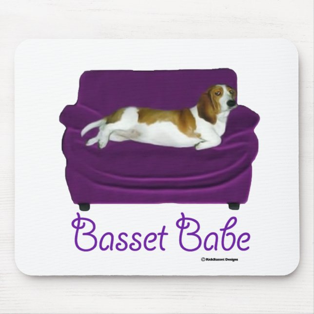 Basset Babe Mouse Pad (Front)