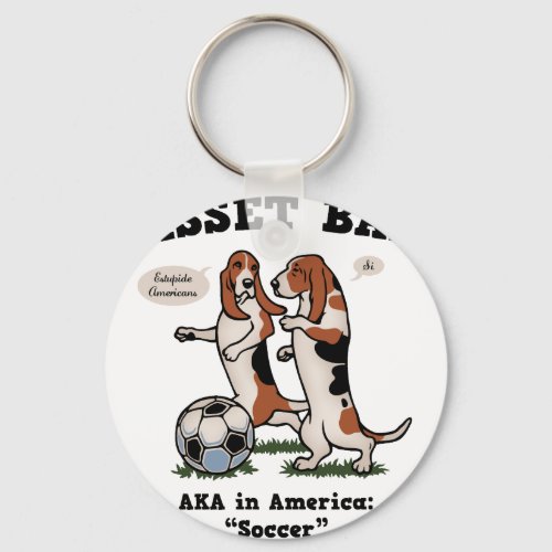 Basset Ball Keychain