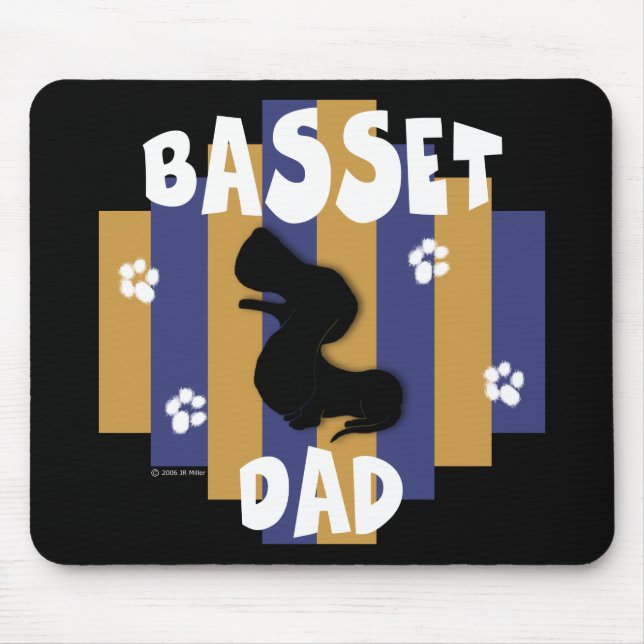 Basset Dad Mousepad (Front)