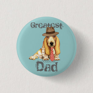 Basset Dad Pinback Button