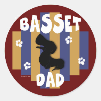 Basset Dad Stickers