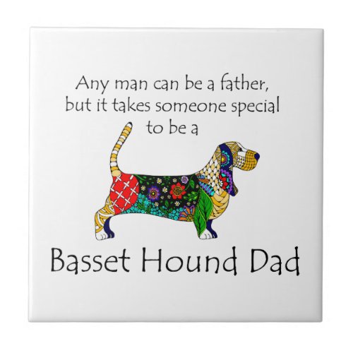 Basset Dad Tile