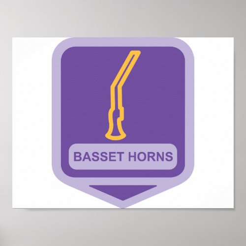 Basset Horns Icon Poster