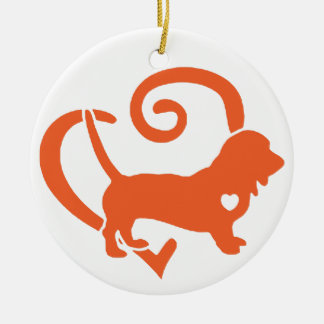 BASSET HOUND [9] CERAMIC ORNAMENT