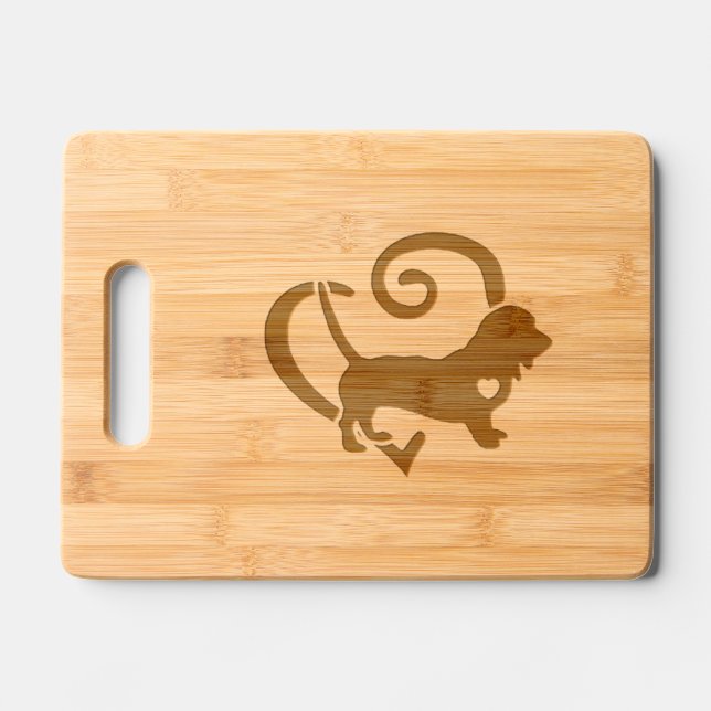 BASSET HOUND [9] ENGRAVED CUTTING BOARD (Front)