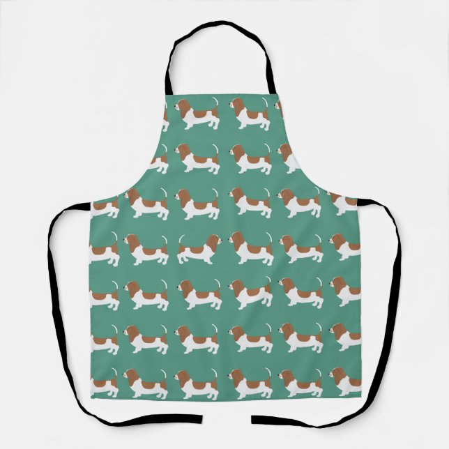 Basset Hound Allover Apron (Front)