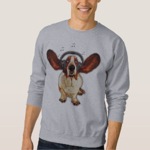 Basset Hound American Apparel Raglan Sweatshirt