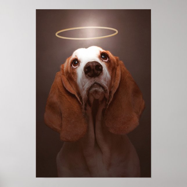 Basset Hound Angel Poster (Front)