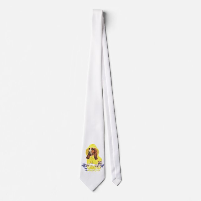 Basset Hound April Showers Tie (Front)