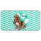 Basset Hound; Aqua Green Chevron