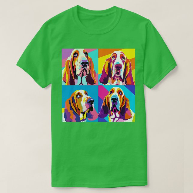 Basset Hound Art Dog Lover Gifts 1 T-Shirt (Design Front)