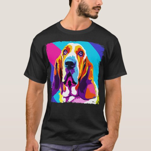 Basset Hound Art Dog Lover Gifts 2 T_Shirt