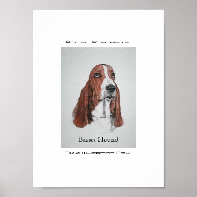 Basset Hound Art Poster (Front)
