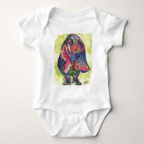 Basset Hound Baby Bodysuit