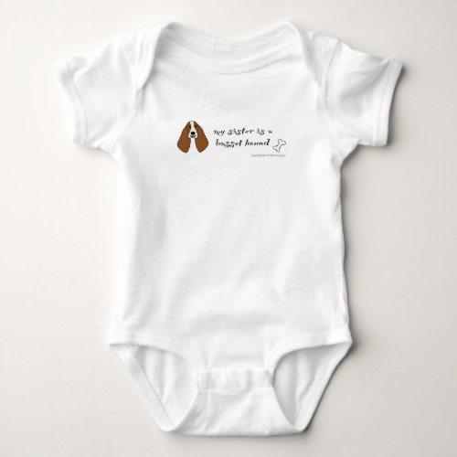 basset hound baby bodysuit