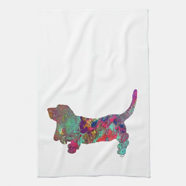 Basset Hound, Basset Hound Kitchen Towel (Vertical)