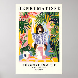 Basset Hound Bathroom Print Matisse Style Dog