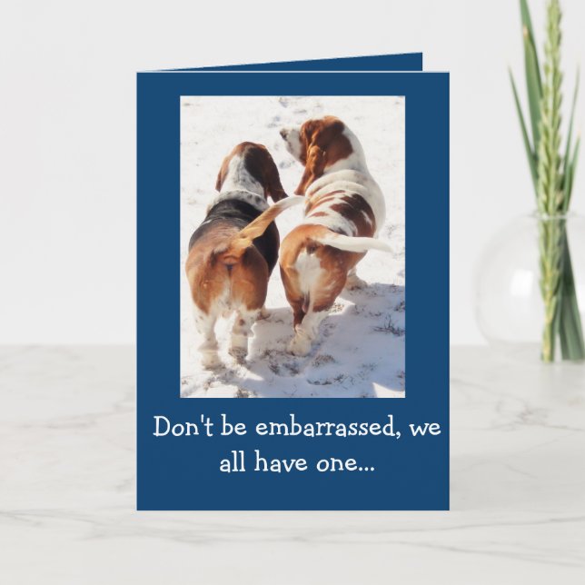Basset Hound Birthday Card (Front)