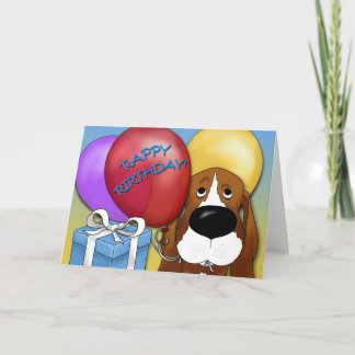Basset Hound Birthday Card
