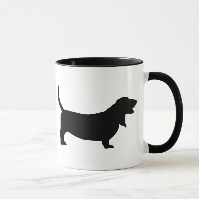 Basset Hound (black) Mug (Right)