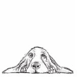 basset hound black white simple puppy dog eyes  cutout<br><div class="desc">How could you not love these puppy dog eyes and droopy ears? Perfect for the dog or basset hound  lover in your life.</div>