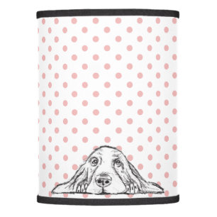 basset hound black white simple puppy dog eyes lamp shade