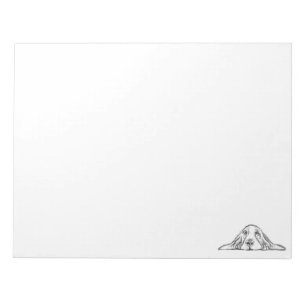 basset hound black white simple puppy dog eyes notepad