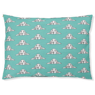 basset hound black white simple puppy dog eyes  pet bed