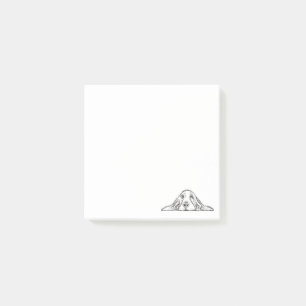 basset hound black white simple puppy dog eyes post-it notes