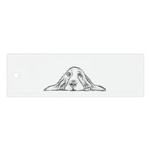 basset hound black white simple puppy dog eyes ruler