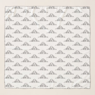 basset hound black white simple puppy dog eyes scarf