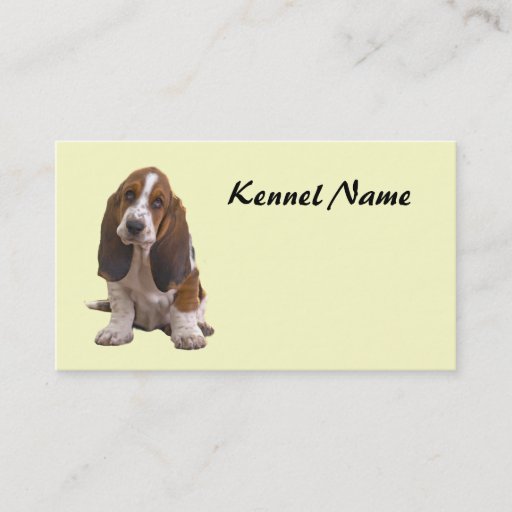 Customizable Basset Hound Breeder Business Card