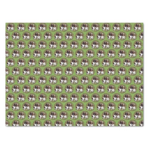 Basset Hound Buddies Dogs _ Wreath Tissue Paper