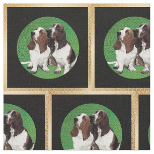 Basset Hound Buddies Fabric
