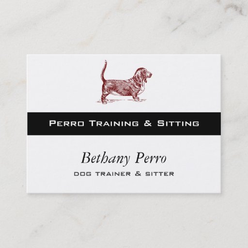 Customizable Basset Hound Business Card