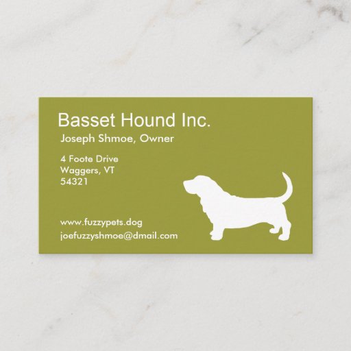 Customizable Basset Hound Business Card Templates