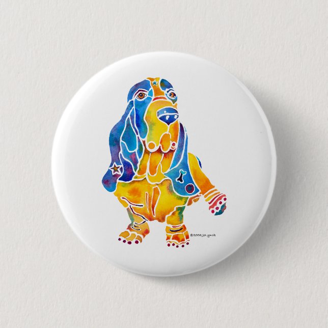 Basset Hound Button (Front)